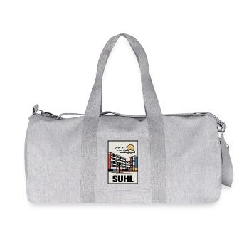 Suhl Thüringen Plattenbau - Recycelte Canvas-Sporttasche von Stanley/Stella - Grau meliert - Vorne