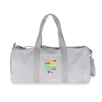 Kein Backup Kein Mitleid ! Lustige Sprüche - Recycelte Canvas-Sporttasche von Stanley/Stella - Grau meliert - Vorne