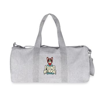 Habe meinen Frenchie in meiner Nähe gefunden, lustige französische Bulldoggen, eigene - Recycelte Canvas-Sporttasche von Stanley/Stella - Grau meliert - Vorne