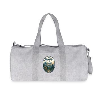 La montagne vous appelle - Sac de sport en toile recyclée Stanley/Stella - gris chiné - Devant