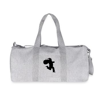 Le Père Noël court - Sac de sport en toile recyclée Stanley/Stella - gris chiné - Devant