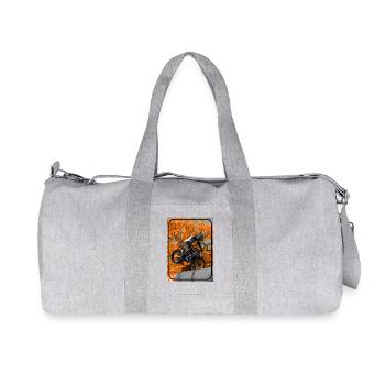 Motocross Abenteuer mit Feuer und Flammen. - Recycelte Canvas-Sporttasche von Stanley/Stella - Grau meliert - Vorne