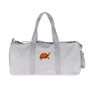 Herbstschildkröte Schildkröte aus Blättern - Recycelte Canvas-Sporttasche von Stanley/Stella - Grau meliert - Vorne