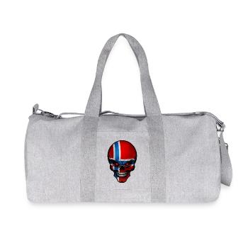Skull Norway - Recycled Canvas Sports Bag by Stanley/Stella - heather grey - Front