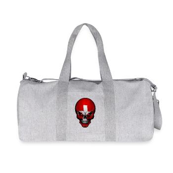 Skull Switzerland - Recycled Canvas Sports Bag by Stanley/Stella - heather grey - Front