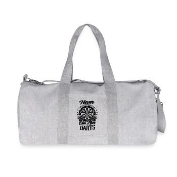Never underestimate an old darts player - Recycled Canvas Sports Bag by Stanley/Stella - heather grey - Front