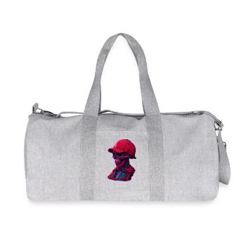 Skelett mit Kappe - Recycelte Canvas-Sporttasche von Stanley/Stella - Grau meliert - Vorne