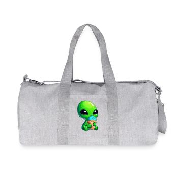 alien grün außerirdischer eis softeis blaues eis - Recycelte Canvas-Sporttasche von Stanley/Stella - Grau meliert - Vorne