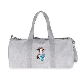 Vache café - Sac de sport en toile recyclée Stanley/Stella - gris chiné - Devant