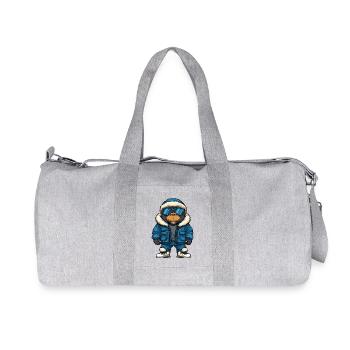 Bande dessinée Gorilla Winter - Sac de sport en toile recyclée Stanley/Stella - gris chiné - Devant