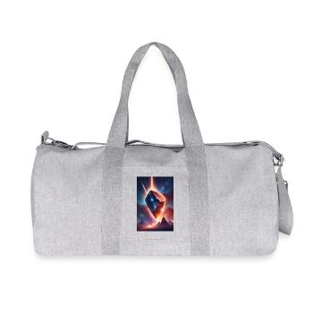 Awesome meteor falling down - Recycled Canvas Sports Bag by Stanley/Stella - heather grey - Front