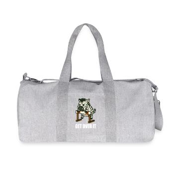 Zebra Hurdle Hurdle Motivation Saying Overcoming - Recycled Canvas Sports Bag by Stanley/Stella - heather grey - Front