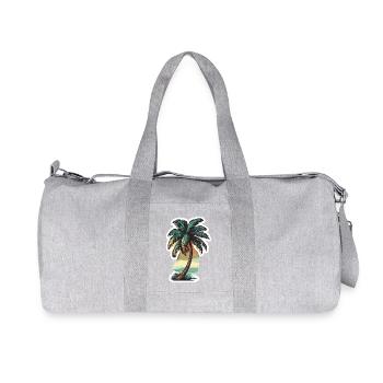 Palm tree - Recycled Canvas Sports Bag by Stanley/Stella - heather grey - Front