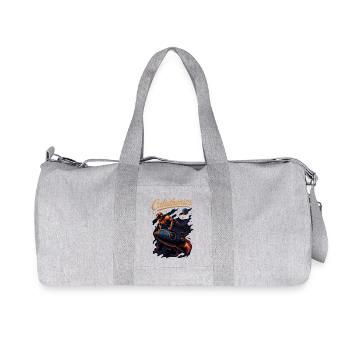 Calisthenics Astronaut Liegestütze Rakete Geschenk - Recycelte Canvas-Sporttasche von Stanley/Stella - Grau meliert - Vorne
