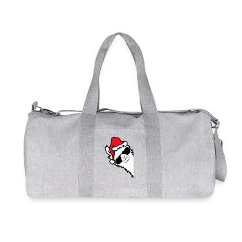 Llama Cool Lunettes de Soleil Père Noël Côté Chapeau - Sac de sport en toile recyclée Stanley/Stella - gris chiné - Devant
