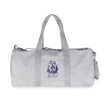 Gemini Star Sign - Astrology - Recycled Canvas Sports Bag by Stanley/Stella - heather grey - Front