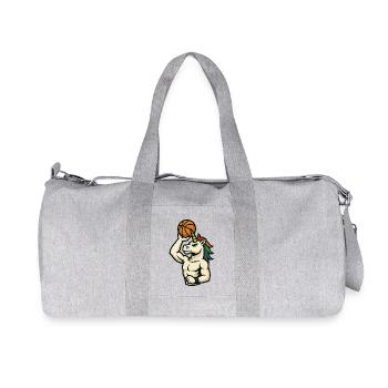 Dunking Unicorn Hoops - Recycled Canvas Sports Bag by Stanley/Stella - heather grey - Front