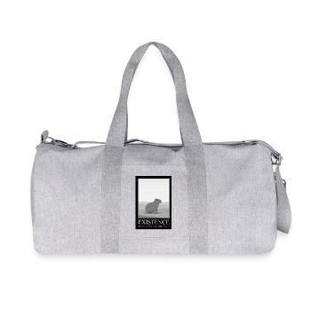 Funny Existence Quote - Capybara Sarcasm - Recycled Canvas Sports Bag by Stanley/Stella - heather grey - Front