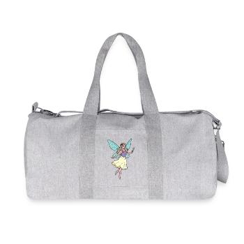 Cute Fairy in Pastel Flight - Recycled Canvas Sports Bag by Stanley/Stella - heather grey - Front