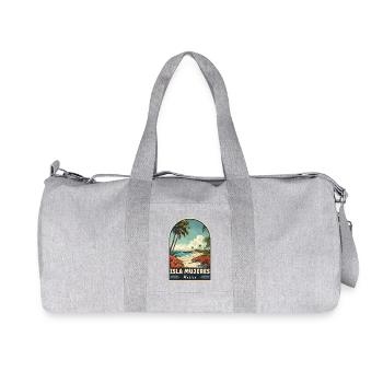 Discover Tropical Paradise of Isla Mujeres Mexico - Recycled Canvas Sports Bag by Stanley/Stella - heather grey - Front
