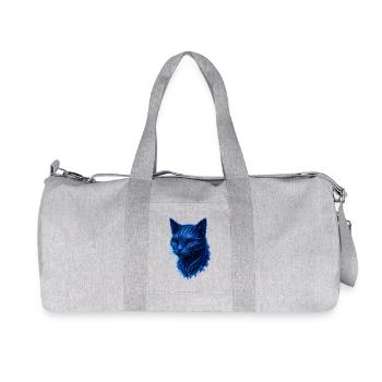 Chat Cyber Bioluminescent Neon - Recycled Canvas Sports Bag by Stanley/Stella - heather grey - Front