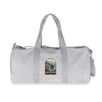 Explore Majestic View of Lake Como In Italy - Recycled Canvas Sports Bag by Stanley/Stella - heather grey - Front