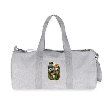 CHAINS THEN COFFEE - Recycled Canvas Sports Bag by Stanley/Stella - heather grey - Front