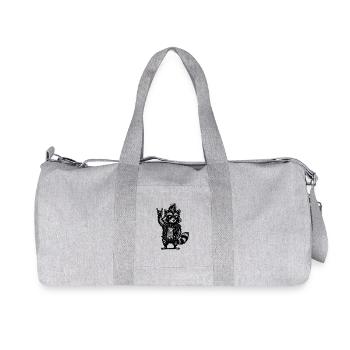 Rock Musique raton laveur Drôle Humour Idée cadeau - Sac de sport en toile recyclée Stanley/Stella - gris chiné - Devant