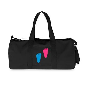 petit pied fille garcon1 - Sac de sport en toile recyclée Stanley/Stella - noir - Devant