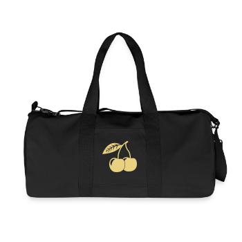 Kirschen, 1fb - Recycelte Canvas-Sporttasche von Stanley/Stella - Schwarz - Vorne