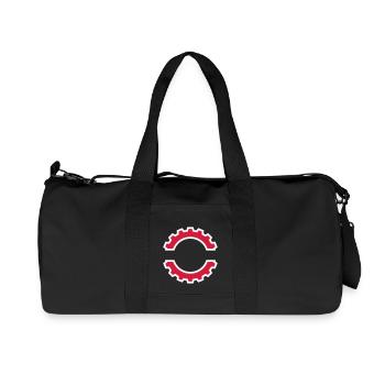 EBM Logo 5 (Vektor) - Recycelte Canvas-Sporttasche von Stanley/Stella - Schwarz - Vorne
