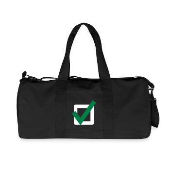 Crochet Check Mark Icône de l'icône - Sac de sport en toile recyclée Stanley/Stella - noir - Devant