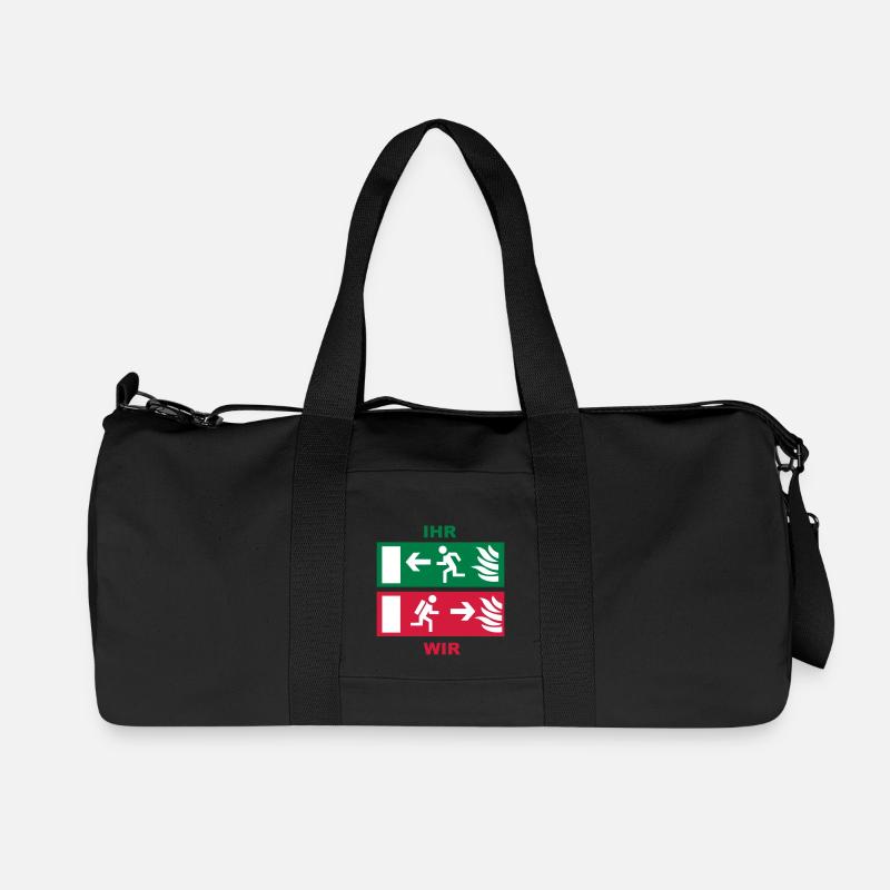 Feuerwehr - Recycelte Canvas-Sporttasche von Stanley/Stella - Schwarz
