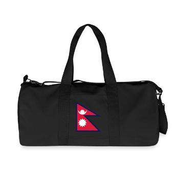 nepal flag - Recycelte Canvas-Sporttasche von Stanley/Stella - Schwarz - Vorne