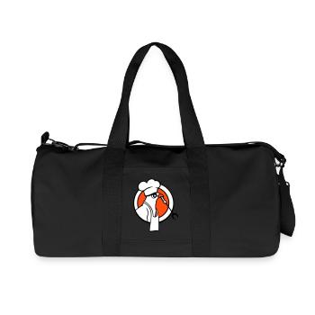 Oiseau griller des saucisses griller délicieusement manger des saucisses - Sac de sport en toile recyclée Stanley/Stella - noir - Devant
