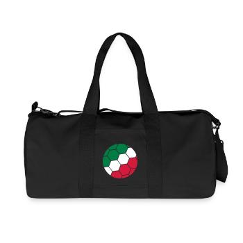 Ballon de drapeau Italie Logo de fan de football italien - Sac de sport en toile recyclée Stanley/Stella - noir - Devant