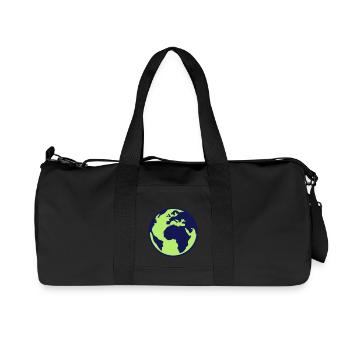 Terre - Monde - Globe - 2C - Sac de sport en toile recyclée Stanley/Stella - noir - Devant
