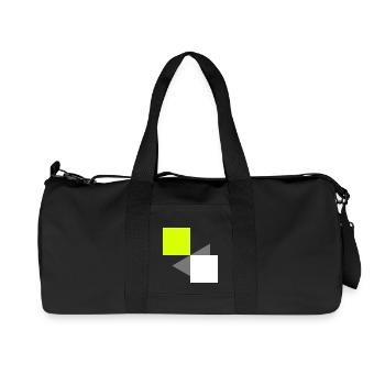 Abstrakte Quadrate - Recycelte Canvas-Sporttasche von Stanley/Stella - Schwarz - Vorne