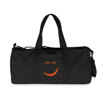 Smiley sans tête - Sac de sport en toile recyclée Stanley/Stella - noir - Devant