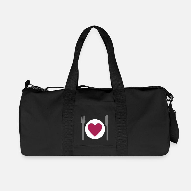 Ich liebe Essen - Recycelte Canvas-Sporttasche von Stanley/Stella - Schwarz