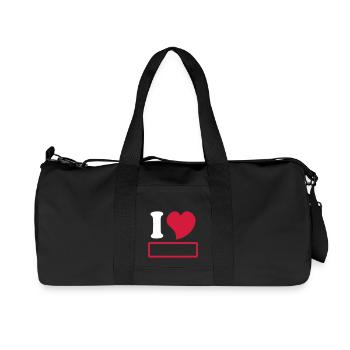 I love à personnaliser - Sac de sport en toile recyclée Stanley/Stella - noir - Devant