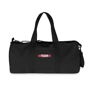 Team Linie - Recycelte Canvas-Sporttasche von Stanley/Stella - Schwarz - Vorne