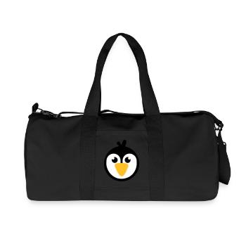 Pinguin - Recycelte Canvas-Sporttasche von Stanley/Stella - Schwarz - Vorne