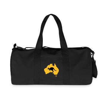 australia - Recycled Canvas Sports Bag by Stanley/Stella - black - Front