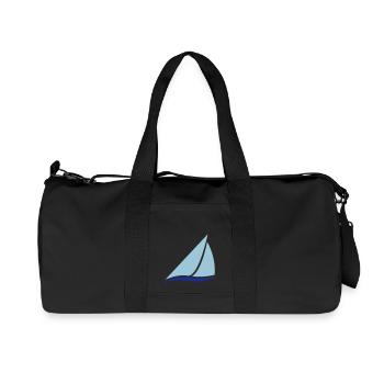 Sailing Boat Logo - Recycelte Canvas-Sporttasche von Stanley/Stella - Schwarz - Vorne