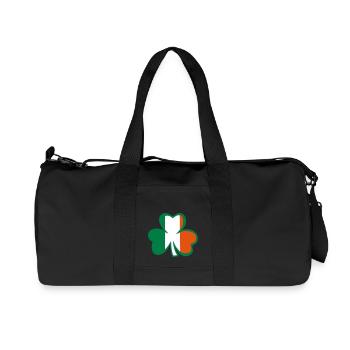 ♥ټ☘Kiss the Irish Shamrock to Get Lucky☘ټ♥ - Recycled Canvas Sports Bag by Stanley/Stella - black - Front