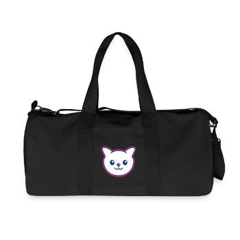 Pretty Cat Looking Happy Cheerful Smiling - Recycled Canvas Sports Bag by Stanley/Stella - black - Front