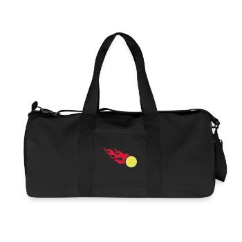tennis_fire_f3 - Recycelte Canvas-Sporttasche von Stanley/Stella - Schwarz - Vorne