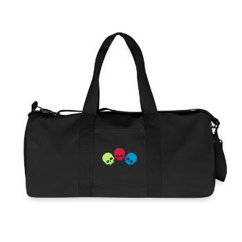 Drei Totenköpfe - Recycelte Canvas-Sporttasche von Stanley/Stella - Schwarz - Vorne