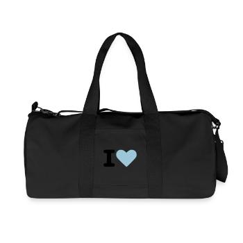I love - I heart - Recycled Canvas Sports Bag by Stanley/Stella - black - Front